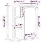 vidaXL Armoire murale de salle de bain miroir sonoma gris 50x21x60 cm