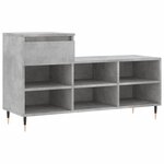 vidaXL Armoire à chaussures Gris béton 102x36x60 cm Bois d'ingénierie