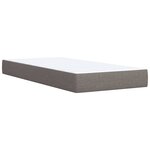 vidaXL Sommier à lattes de lit avec matelas Taupe 90x200 cm Tissu