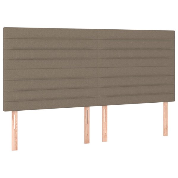 vidaXL Tête de lit Taupe 160x5x118/128 cm Tissu