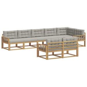 vidaXL Ensemble de canapés d'extérieur 6 pc Blanc et gris clair