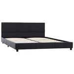 vidaXL Cadre de lit sans matelas noir similicuir 120x200 cm