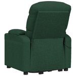 vidaXL Fauteuil de massage Vert foncé Tissu