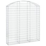 vidaXL Panier de gabions arqué 150x30x160/180 cm Fer galvanisé