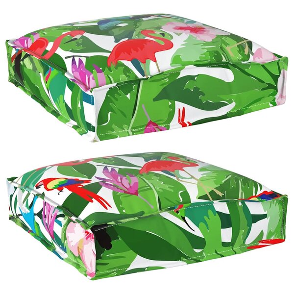 vidaXL Coussins de palette vieXL pour siège 2 Pièces Tropical Jungle 40x40x8 cm - Tissu Oxford