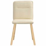 vidaXL Chaises à manger lot de 4 crème tissu