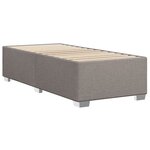 vidaXL Sommier à lattes de lit avec matelas Taupe 90x200 cm Tissu