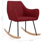 vidaXL Chaise à bascule Rouge bordeaux Tissu