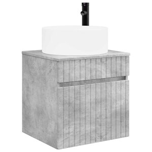 vidaXL Meuble de lavabo mural Gris béton 49 x 44 5 x 65 5 cm