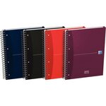 Office Essentials European Book, carnet double spirale, A4+, couverture rigide, 240 pages, réglure Seyès, couleurs assorties, compatible SCRIBZEE®