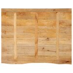 vidaXL Dessus de table à bord vivant 100x80x2 5cm bois massif manguier