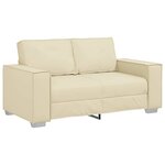 vidaXL Fauteuil canapé Crème 160 x 78 x 84 cm Cuir artificiel