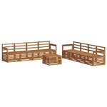 vidaXL Ensemble de canapés d'extérieur 9 pc Naturel
