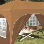 vidaXL Tente de fête pop-up 575 x 288 x 245 cm Beige Tissu Oxford