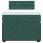 vidaXL Sommier à lattes de lit et matelas Vert foncé 80x200 cm Velours