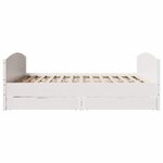 vidaXL Cadre de lit sans matelas blanc 180x200 cm bois massif de pin