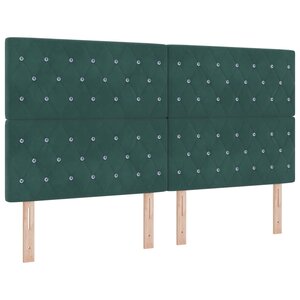 vidaXL Tête de Lit LED Argyle Vert foncé 90 cm Velours