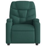 vidaXL Fauteuil inclinable Vert foncé Tissu