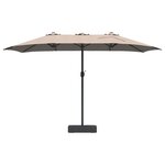 vidaXL Parasol de jardin Taupe 385 x 209 x 244 cm Polyester
