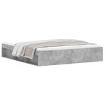vidaXL Cadre de lit gris béton 180x200 cm super king
