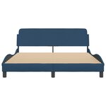 vidaXL Cadre de lit avec tête de lit Bleu 160x200 cm Tissu