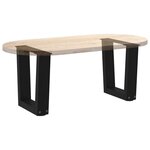 vidaXL Pieds de table basse en V 2 pièces Noir 30 x (30-31 3) cm Acier
