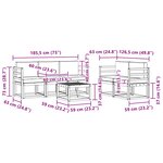 vidaXL Ensemble de canapés d'extérieur 6 pc