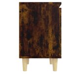 vidaXL Tables de chevet et pieds en bois 2 Pièces Chêne fumé 40x30x50 cm