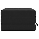 vidaXL Canapé-lit pliable 90 x 63 x 45 cm Noir