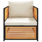 vidaXL Chaise de jardin avec coussins bois massif d'acacia