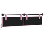 vidaXL Tête de lit suspendue Avec lumière LED Rose Tissu