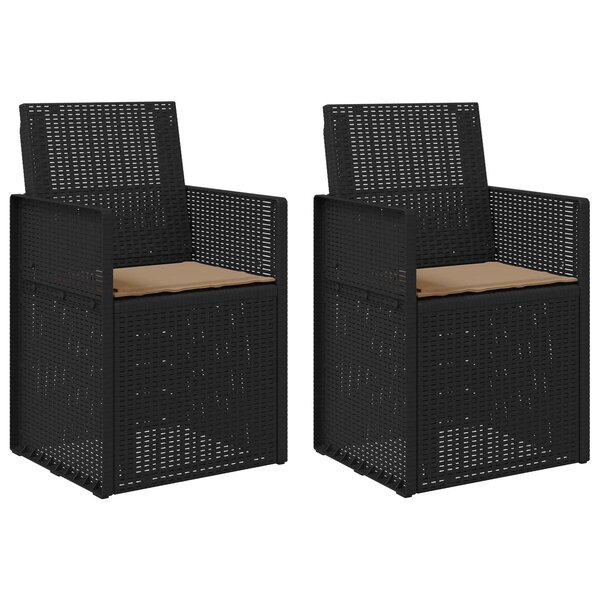 vidaXL Chaises de jardin salle à manger 2 pc Anthracite et taupe PP