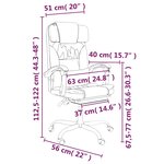 vidaXL Fauteuil inclinable de bureau Blanc Similicuir