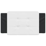 vidaXL Coussin de tête de lit noir et blanc 100 cm similicuir