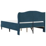 vidaXL Cadre de lit avec tête de lit Bleu 120 x 200 cm Velours