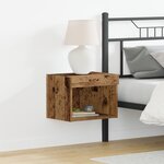 Armoires murales vidaXL avec éclairage LED 2 pièces Bois vieux 40x30x30 cm