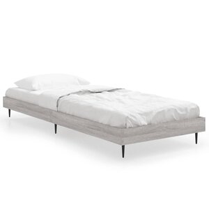 vidaXL Cadre de lit sans matelas sonoma gris 75x190 cm