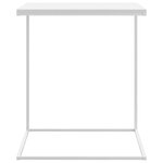 vidaXL Table d'appoint Blanc 55x35x66 cm Bois d'ingénierie