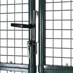 vidaXL Portail de clôture à porte double Acier enduit de poudre