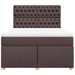vidaXL Sommier à lattes de lit avec matelas Marron foncé 140x190 cm