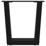 vidaXL Pieds de table basse en V 2 pièces Noir 30 x (30-31 3) cm Acier