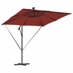 vidaXL Parasol banane à mât déporté Couleur terre cuite