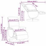 vidaXL Fauteuil de massage inclinable Blanc 71 x 98 x 106 cm Faux cuir