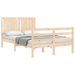 vidaXL Cadre de lit sans matelas bois massif