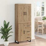 vidaXL Haut Armoire avec tiroir Chêne artisanal 69 5 x 34 x 180 cm
