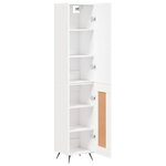 vidaXL Buffet haut Blanc 34 5x34x180 cm Bois d'ingénierie