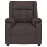 vidaXL Fauteuil inclinable Marron foncé 82 x 93 x 96 cm tissu