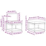 vidaXL Ensemble de canapés d'extérieur 4 pc Naturel