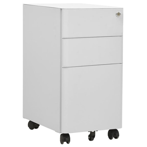 vidaXL Classeur mobile Gris clair 30x45x59 cm Acier
