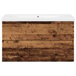 vidaXL Armoire lavabo avec bassin intégré vieux bois